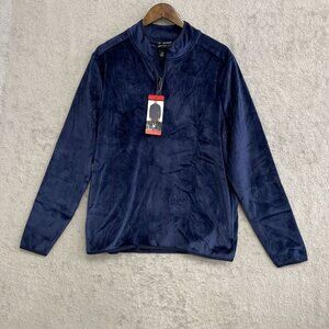 NEW Spyder Navy Men's M Blue 1/4 Zip Pullover Polyester & Spandex Sweatshirt